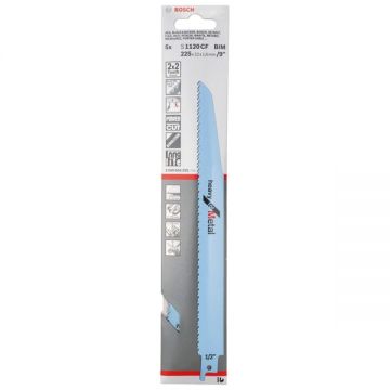 Bosch S 1120 CF - Set panze fierastrau sabie bimetal 225 mm 8+10 dinti/inch dantura 2x2 Tooth Geometry 5 bucati