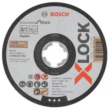 Bosch Standard for Inox - Disc taiere inox 125x22.2x1 mm 1 buc