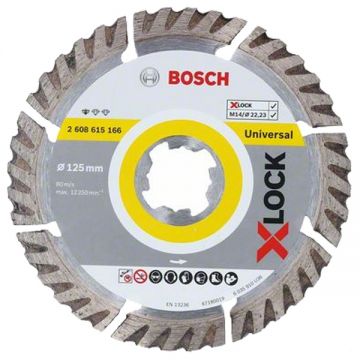 Bosch Standard for Universal - Disc diamantat de taiere segmentat 125x22.2x2 mm taiere uscata