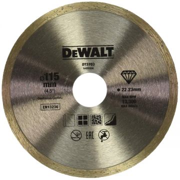 DeWalt  DT3703 - Disc diamantat de taiere continuu 115x22.2x1.6 mm taiere uscata