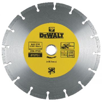 DeWalt DT3731 - Disc diamantat de taiere segmentat 230x22.2x2.3 mm taiere uscata