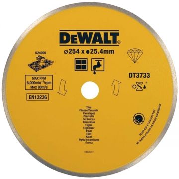 DeWalt DT3733 - Disc diamantat de taiere continuu 250x25.4x1.6 mm taiere uscata