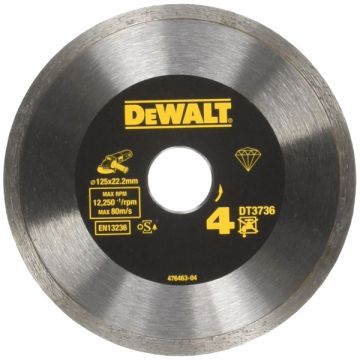 DeWalt DT3736 - Disc diamantat de taiere continuu 125x22.2x1.6 mm taiere uscata