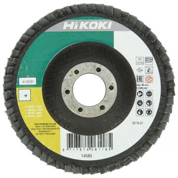 HiKOKI 4100107 - Disc lamelar profil convex 125x22.2 mm granulatie 60