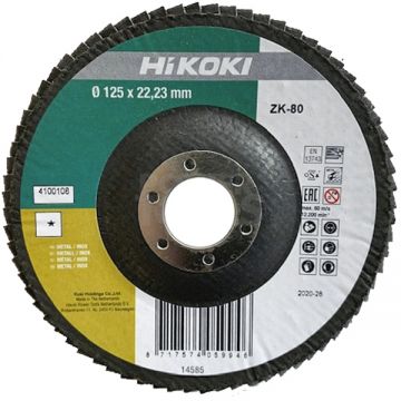 HiKOKI 4100108 - Disc lamelar profil convex 125x22.2 mm granulatie 80