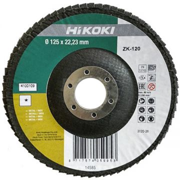 HiKOKI 4100109 - Disc lamelar profil convex 125x22.2 mm granulatie 120