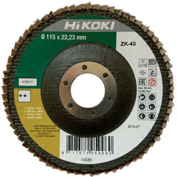 HiKOKI 4100111 - Disc lamelar profil convex 115x22.2 mm granulatie 40