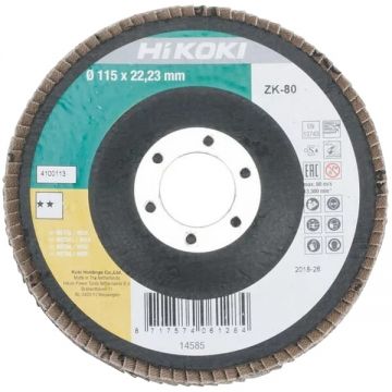 HiKOKI 4100113 - Disc lamelar profil convex 115x22.2 mm granulatie 80