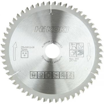 HiKOKI 752444 - Panza fierastrau circular aluminiu 210x30x2.8 mm 54 dinti