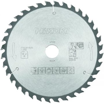 HiKOKI 752452 - Panza fierastrau circular lemn 230x30x2.8 mm 36 dinti