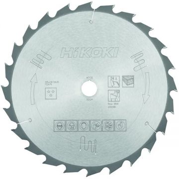 HiKOKI 752476 - Panza fierastrau circular lemn 335x30x2.8 mm 24 dinti