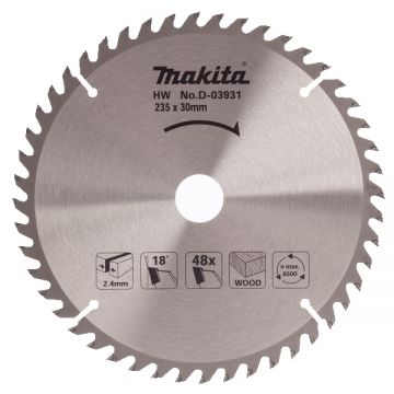 Makita D-03931 - Panza fierastrau circular lemn 235x30x2.3 mm 48 dinti