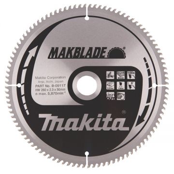 Makita  MAKBLADE - Panza fierastrau circular lemn 260x30x2.3 mm 100 dinti