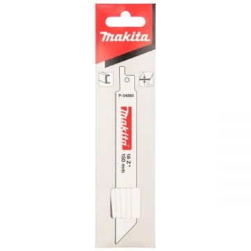 Makita P-04880 - Set panze fierastrau sabie bimetal 150 mm 18 dinti/inch dantura standard 5 bucati