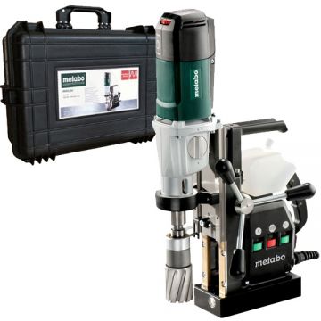 Metabo MAG 50 - Masina de gaurit cu talpa magnetica 1200 W 80 mm 90 Nm 12250 N Weldon 19 mm protectie repornire led iluminare rezervor lichid racire valiza plastic