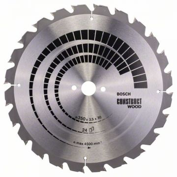 Bosch Construct Wood - Panza fierastrau circular lemn cu cuie 350x30x3.5 mm 24 dinti