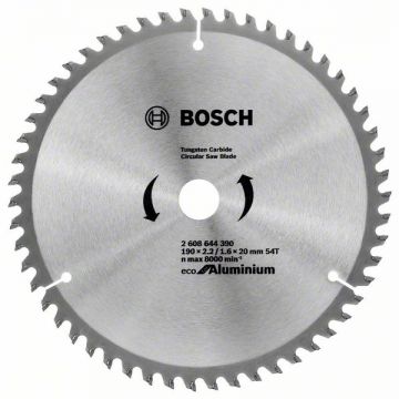 Bosch Eco for Aluminium - Panza fierastrau circular aluminiu 190x20/16x2.2 mm 54 dinti