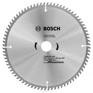 Bosch Eco for Aluminium - Panza fierastrau circular aluminiu 254x30x3 mm 80 dinti