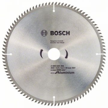 Bosch Eco for Aluminium - Panza fierastrau circular aluminiu 254x30x3 mm 96 dinti