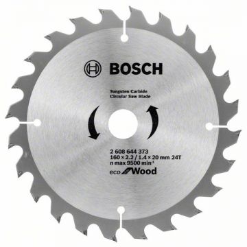 Bosch Eco for Wood - Panza fierastrau circular lemn 160x20/16x2.2 mm 24 dinti