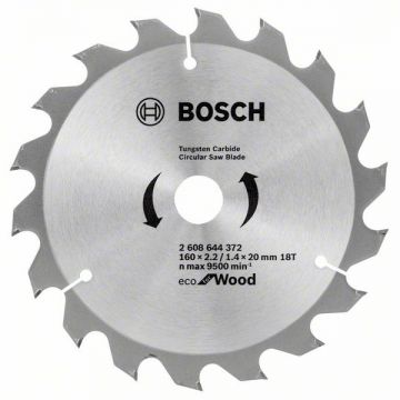 Bosch  Eco for Wood - Panza fierastrau circular lemn 160x20x2.2 mm 18 dinti