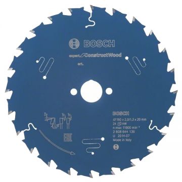 Bosch Expert for Construct Wood - Panza fierastrau circular lemn cu cuie 160x20x2 mm 24 dinti