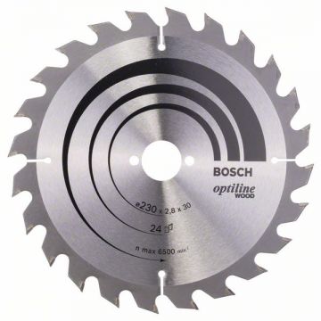 Bosch Optiline Wood - Panza fierastrau circular lemn 230x30x2.8 mm 24 dinti