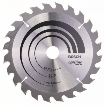 Bosch Optiline Wood - Panza fierastrau circular lemn 235x30/25x2.8 mm 24 dinti