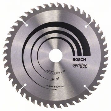 Bosch Optiline Wood - Panza fierastrau circular lemn 235x30/25x2.8 mm 48 dinti