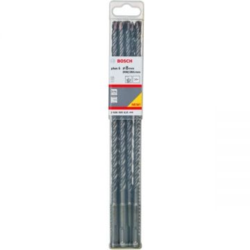 Bosch Plus-5 - Set burghie SDS-Plus 8 mm 10 bucati