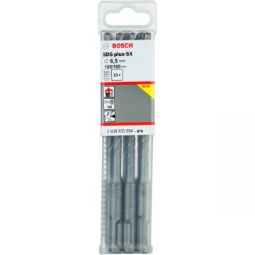 Bosch Plus-5X - Set burghie SDS-Plus 6.5 mm 10 bucati beton armat