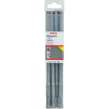 Bosch Plus-5X - Set burghie SDS-Plus 8 mm 10 bucati beton armat