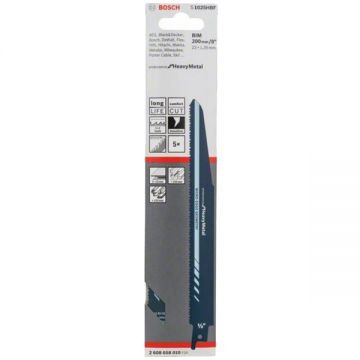 Bosch S 1025 HBF - Set panze fierastrau sabie bimetal 200 mm 10+12+14 dinti/inch dantura 3x3 Tooth Geometry Micro Edge 5 bucati