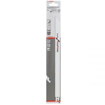 Bosch S 1222 VF - Set panze fierastrau sabie bimetal 300 mm 10-14 dinti/inch dantura progresiva 2 bucati