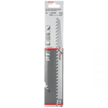 Bosch S 1542 K - Set panze fierastrau sabie HCS 240 mm 3 dinti/inch dantura standard 2 bucati