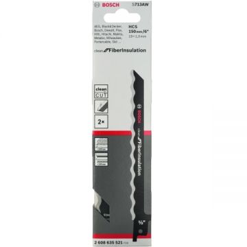 Bosch S 713 AW - Set panze fierastrau sabie HCS 150 mm - dinti/inch dantura speciala 2 bucati