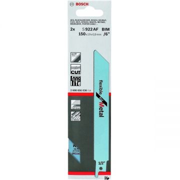 Bosch S 922 AF - Set panze fierastrau sabie bimetal 150 mm 24 dinti/inch dantura standard 2 bucati