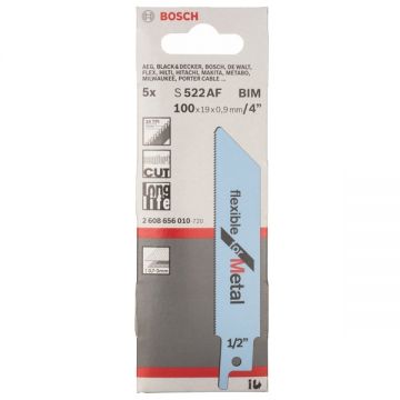 Bosch S522AF - Set panze fierastrau sabie bimetal 100 mm 24 dinti/inch dantura progresiva 5 bucati