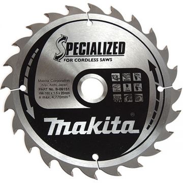 Makita SPECIALIZED - Panza fierastrau circular lemn 160x20x1.5 mm 24 dinti