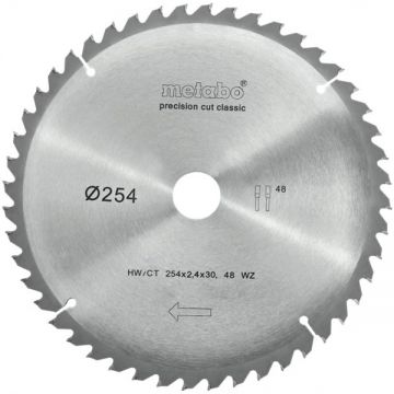 Metabo PRECISION CUT Classic - Panza fierastrau circular lemn 254x30x2.4 mm 48 dinti