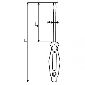 Topmaster 221518 - Surubelnita PZ1 75 mm crom vanadiu