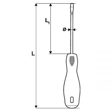 Topmaster 221585 - Surubelnita PZ0 75 mm crom vanadiu