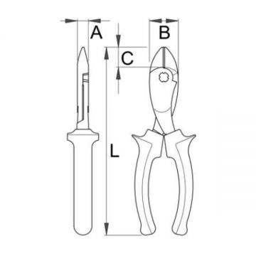 Unior 466/4G - Cleste cu tais lateral 160 mm