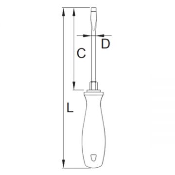 Unior 600CR - Surubelnita cu varf plat 1.2x6.5x125 mm