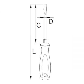 Unior 600TBI - Surubelnita cu varf plat 1.2x6.5x125 mm