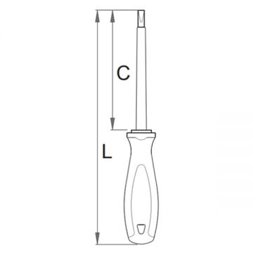 Unior 603VDETBI - Surubelnita cu varf plat 1x5.5x125 mm izolatie 1000 V