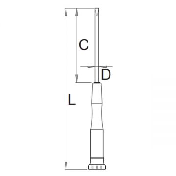 Unior 605E - Surubelnita cu varf plat 0.23x1.5x60 mm