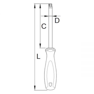 Unior 621/1TBI - Surubelnita cu profil torx 80 mm TX10