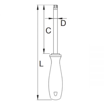 Unior 621CR - Surubelnita cu profil torx 80 mm TX10