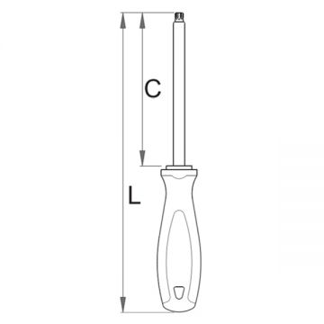 Unior 621VDETBI - Surubelnita cu profil torx 60 mm TX10 izolatie 1000 V